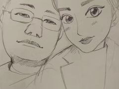 给客人画的卡通画-獨門烤肉(开发区店)