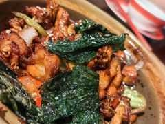 捞叶爆炒文昌鸡-南海渔家•海鲜•正宗海南菜(海棠湾店)