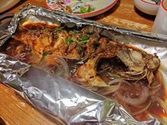香烤鲈鱼-新白鹿餐厅(龙游路总店·杭帮菜名店)