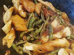 排骨豆角卷子-华盛园卷子王农家菜水库鱼