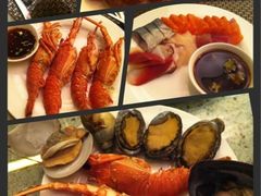 自助晚餐，海鲜口感超新鲜的哟~-上海金桥红枫万豪酒店