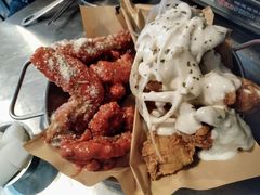 炸鸡一半一半-富乐满韩国正宗炸鸡韩国料理(虹泉路店)