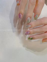 -复古绿·少女主题美甲美睫