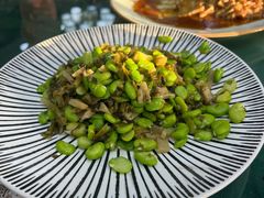 雪菜炒蚕豆-白魁老号饭庄(交道口店)