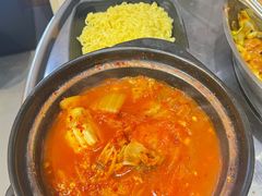 嫩豆腐泡菜汤-山·烤辣鸡韩国料理(西溪路店)