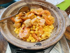 咸蛋粟米啫大虾-猪腰一家·地道佛山菜(里水店)