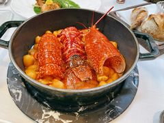 整只布列塔尼蓝龙虾佐意大利扁平-Le Bistrot de Racine