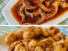 香辣鱿鱼-华圆美食-老蓬莱菜(蓬港路店)