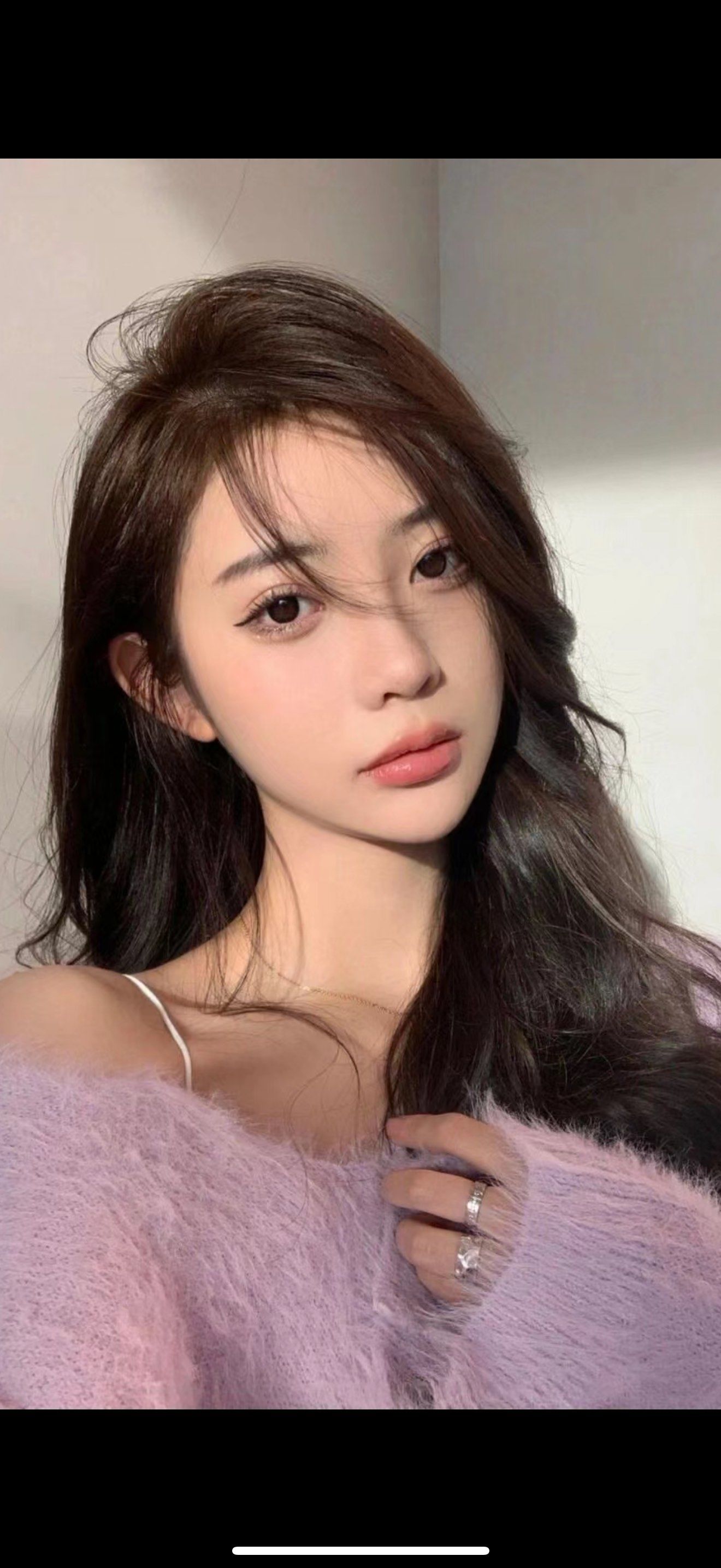 时尚长发美女look