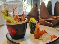 熟醉沼虾拼鲜蔬-杭州西湖柳莺里酒店·闻莺厅