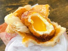 -小红车炸蛋葱油饼