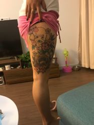 腿部-北京蚩尤刺青