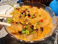 黄瓜拌拉皮-华盛园卷子王农家菜水库鱼