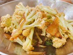 干锅有机花菜-龙梅肥肠鱼(明瓦廊店)