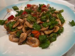 青椒炒虾-巢湖名吃·东关老鹅汤(江南风情街店)