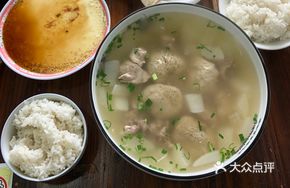 Radish and Pork Rib Noodleskin Soup