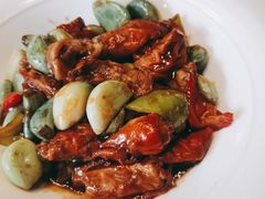 腊八蒜炒肥肠-陆壹捌餐厅(五大道店)