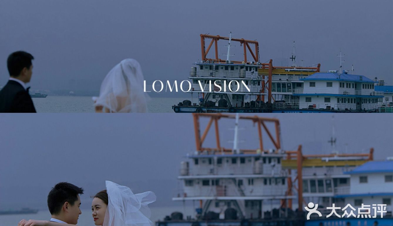 阴天下拍的电影感婚纱照🔵雾霾蓝太高级了