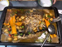 蒜香清江鱼-探鱼·鲜青椒爽麻烤鱼(广州花都来又来店)