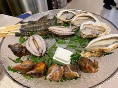 活海鲜集体亮相-白仁仔· 活烤海鲜 宵夜(豫园店)