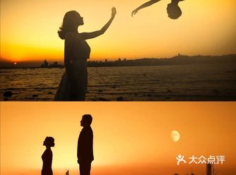 暮色温暖主纱夕阳婚纱照