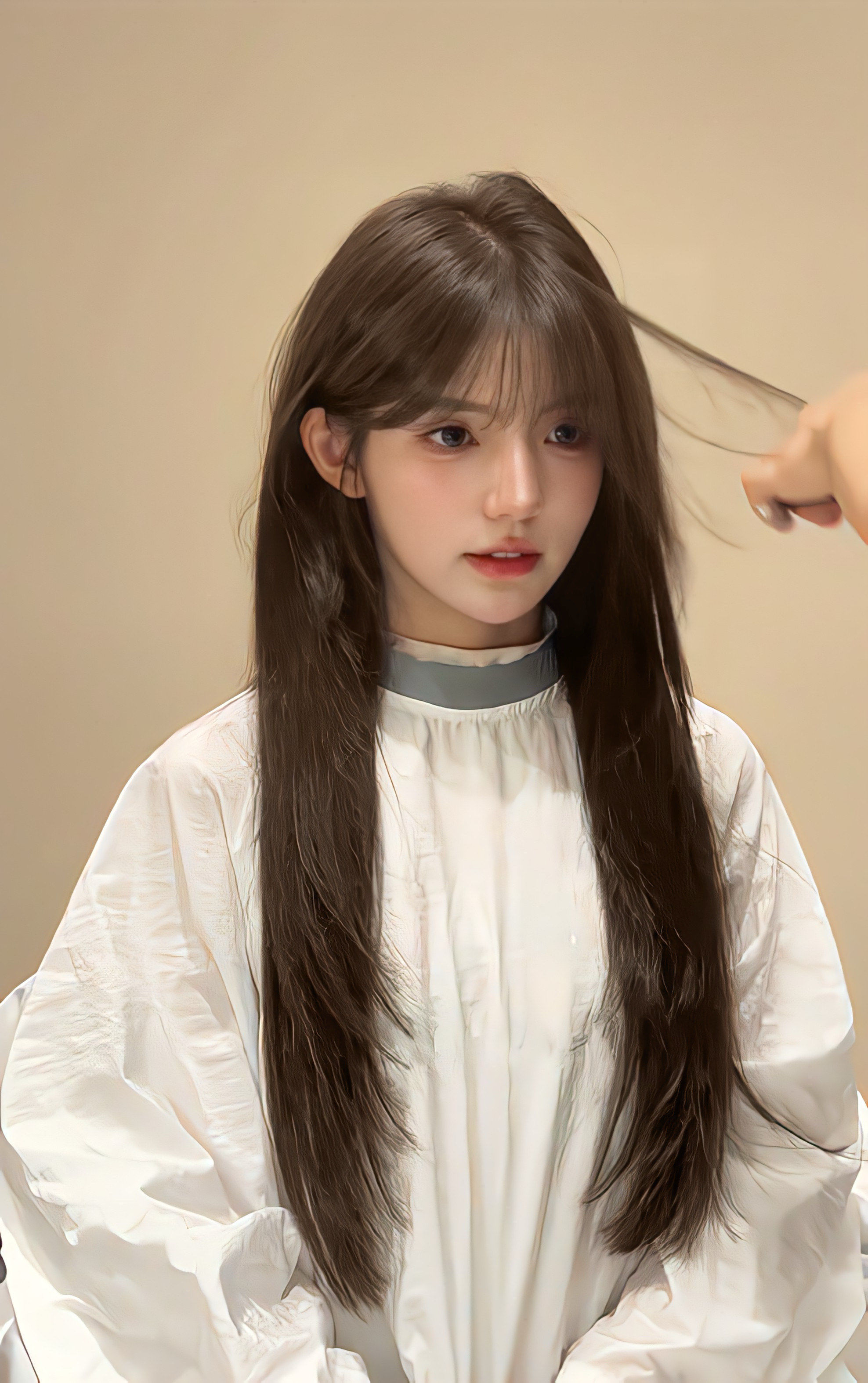 刘海烫发图片女