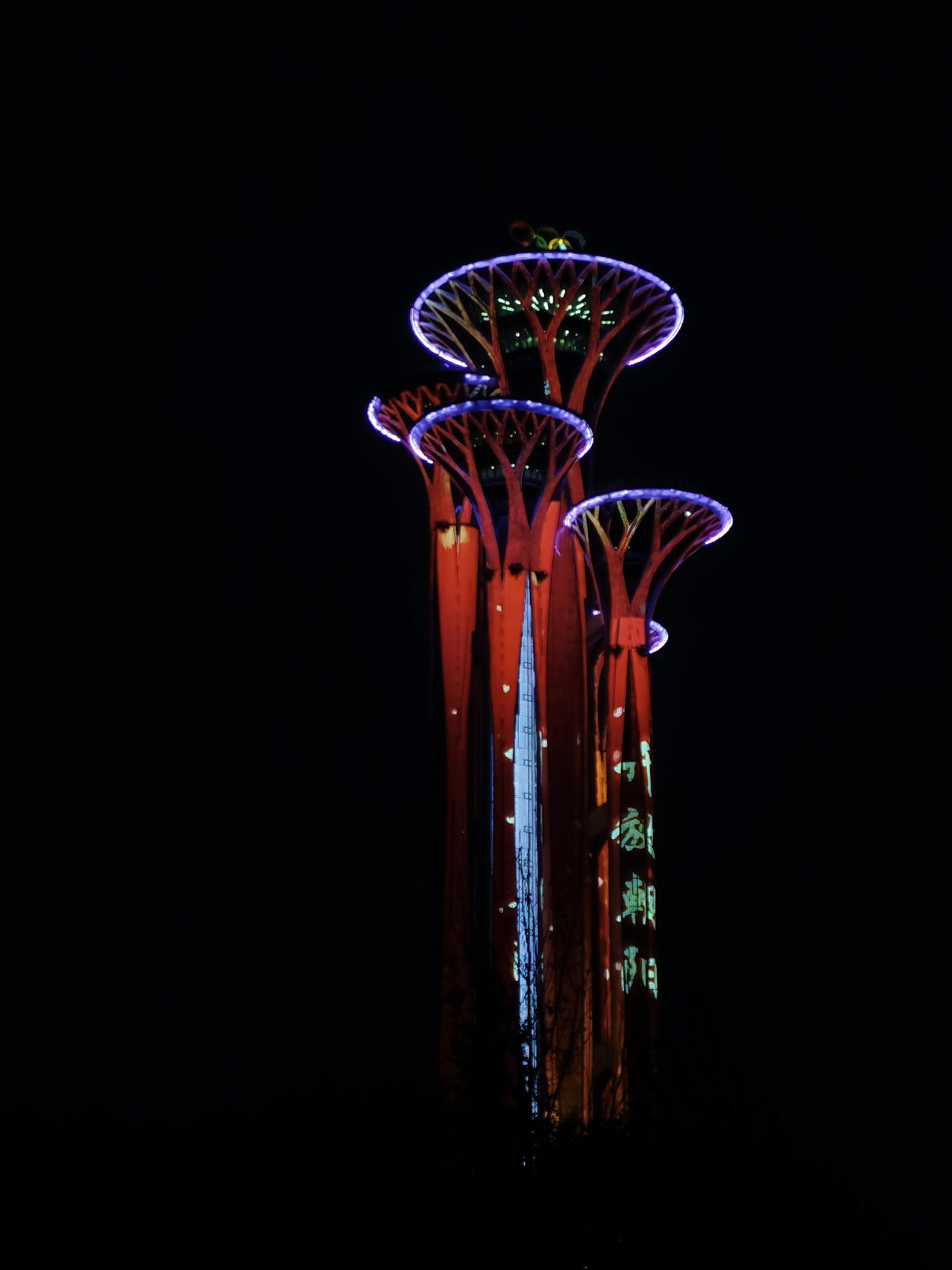 奥运塔的夜景