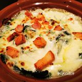 萨利亚的新菜——奶汁鸡肉局菠菜