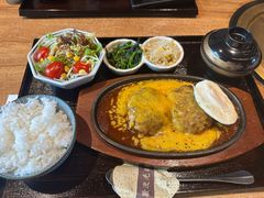 芝士汉堡定食-炼火烤肉店