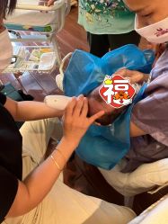 点击看大图 -慧婴轩婴儿理胎发胎毛笔胎毛画手足印(通州店)