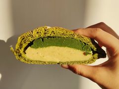 抹茶绿豆奶酥面包-谷艺烘焙