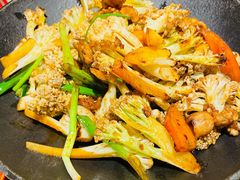 干锅花菜-老头儿油爆虾(金鹰世界店)