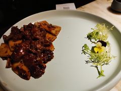 黑椒牛仔骨炒年糕-绿茶餐厅(乐峰广场店)