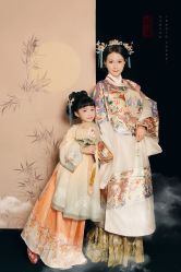 -后宫·古装汉服京剧儿童亲子全家福摄影