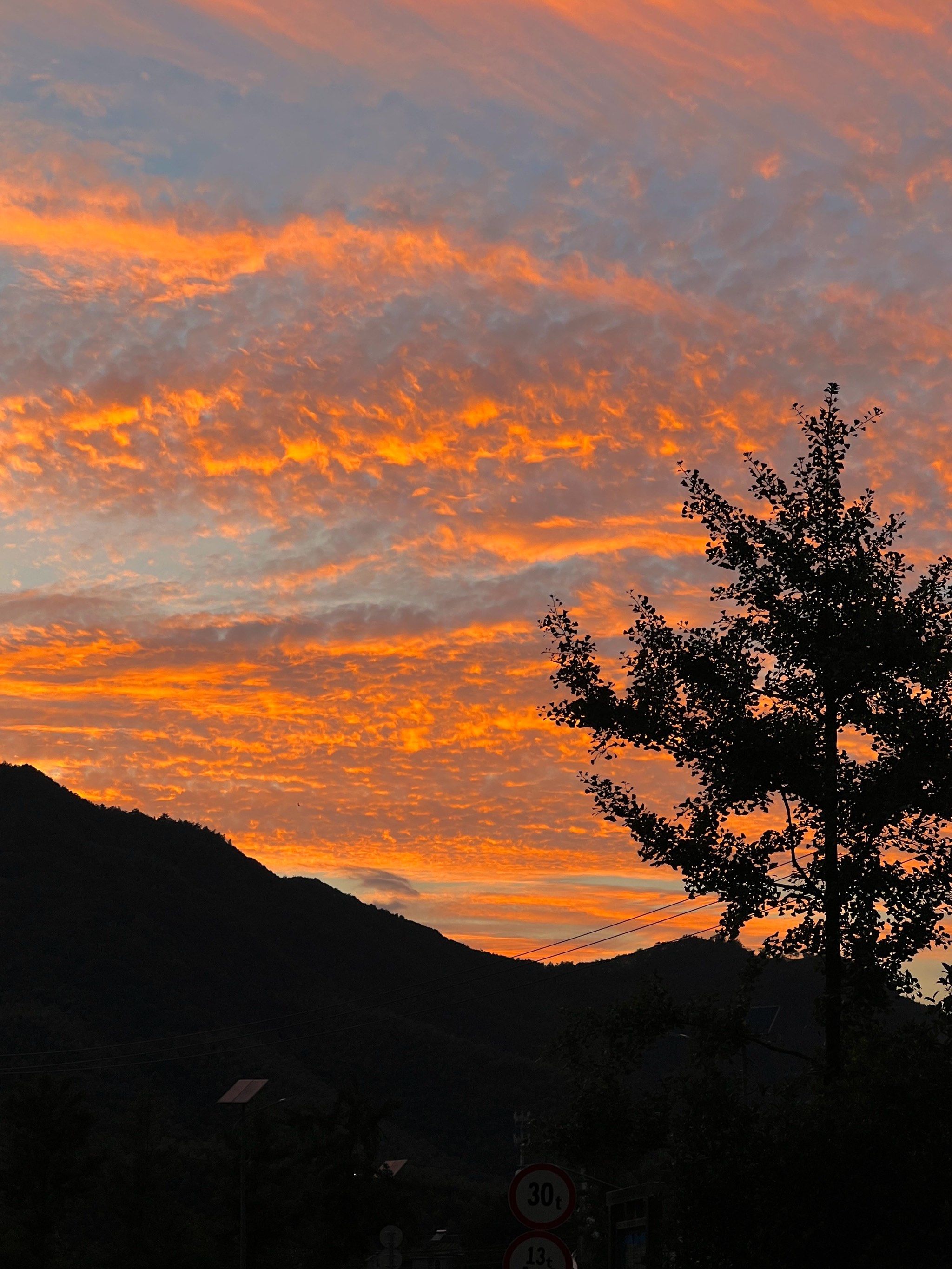 日落的渐变美景