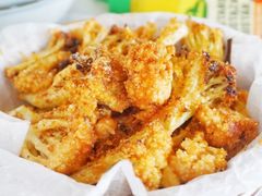 炸黄花鱼有机菜花-金狮国际酒店自助餐(金狮店)