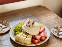 麻薯冰淇淋松饼-春风十里咖啡馆