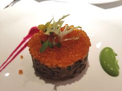 黑鱼籽酱香牛肉木瓜塔塔-王品牛排(郑州大卫城店)