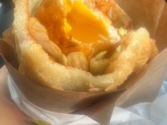 -小红车炸蛋葱油饼