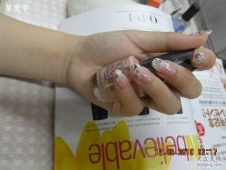 蕾丝加小蔷薇-星美甲