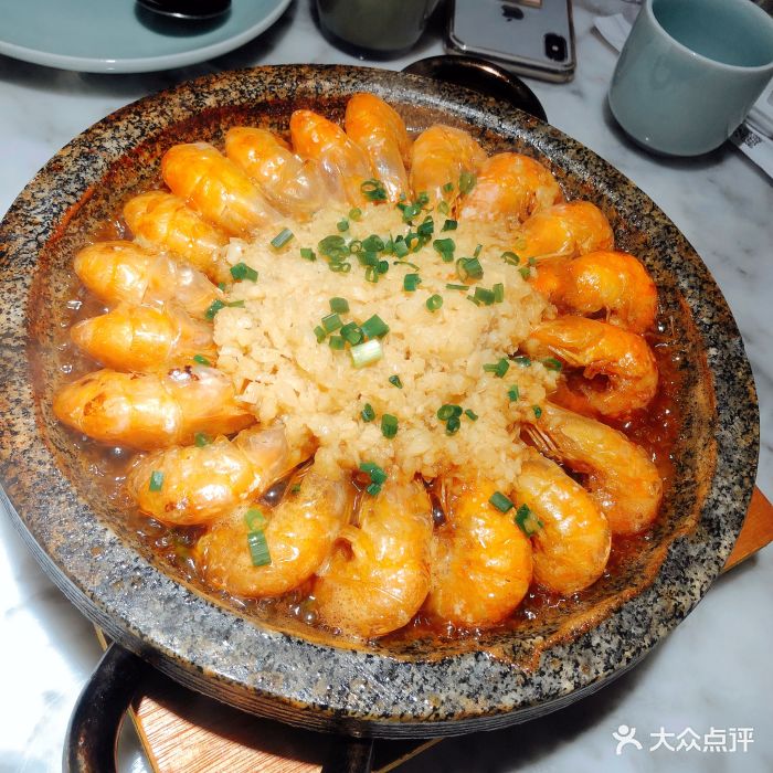 小菜园新徽菜(嘉定新城万达店)--菜-石锅蒜蓉虾图片-上海美食-大众