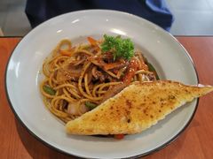 黑椒牛柳炒意面-魏斯理汉堡(西安沣东吾悦店)