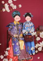 -后宫·古装汉服京剧儿童亲子全家福摄影