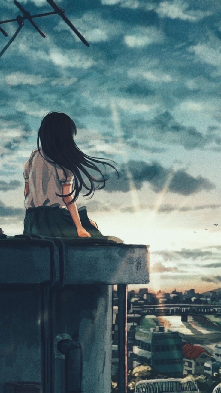 沉思时刻的剪影