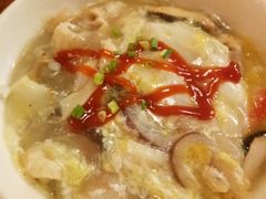 虾仁蛤蜊海鲜蛋羹烩饭-玛格萝妮比萨屋(四平店)