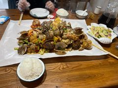 -东来菜馆•手抓海鲜家常菜•海鲜锅贴(鸽子窝店)