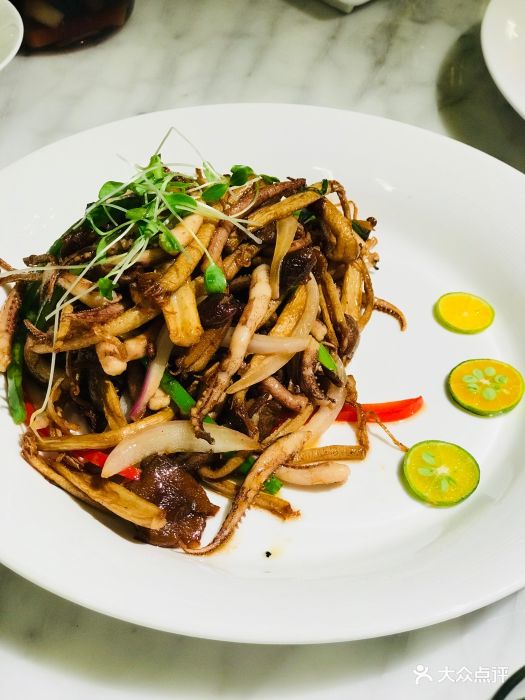 雀蓝川菜(苏州中心店)茶树菇炒鱿鱼图片 - 第9张
