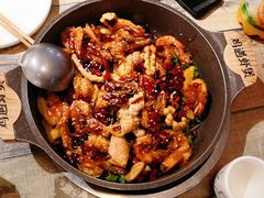 香辣鱿鱼虾煲小锅-鸡遇虾煲干锅火锅(小寨金莎店)