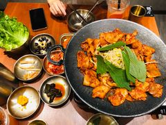 铁板章鱼五花肉-春熙台韩国料理·章鱼肥牛(西丽店)