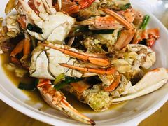 姜葱炒花蟹-阿古海鲜大排档(青澳湾自然之门六年好店)